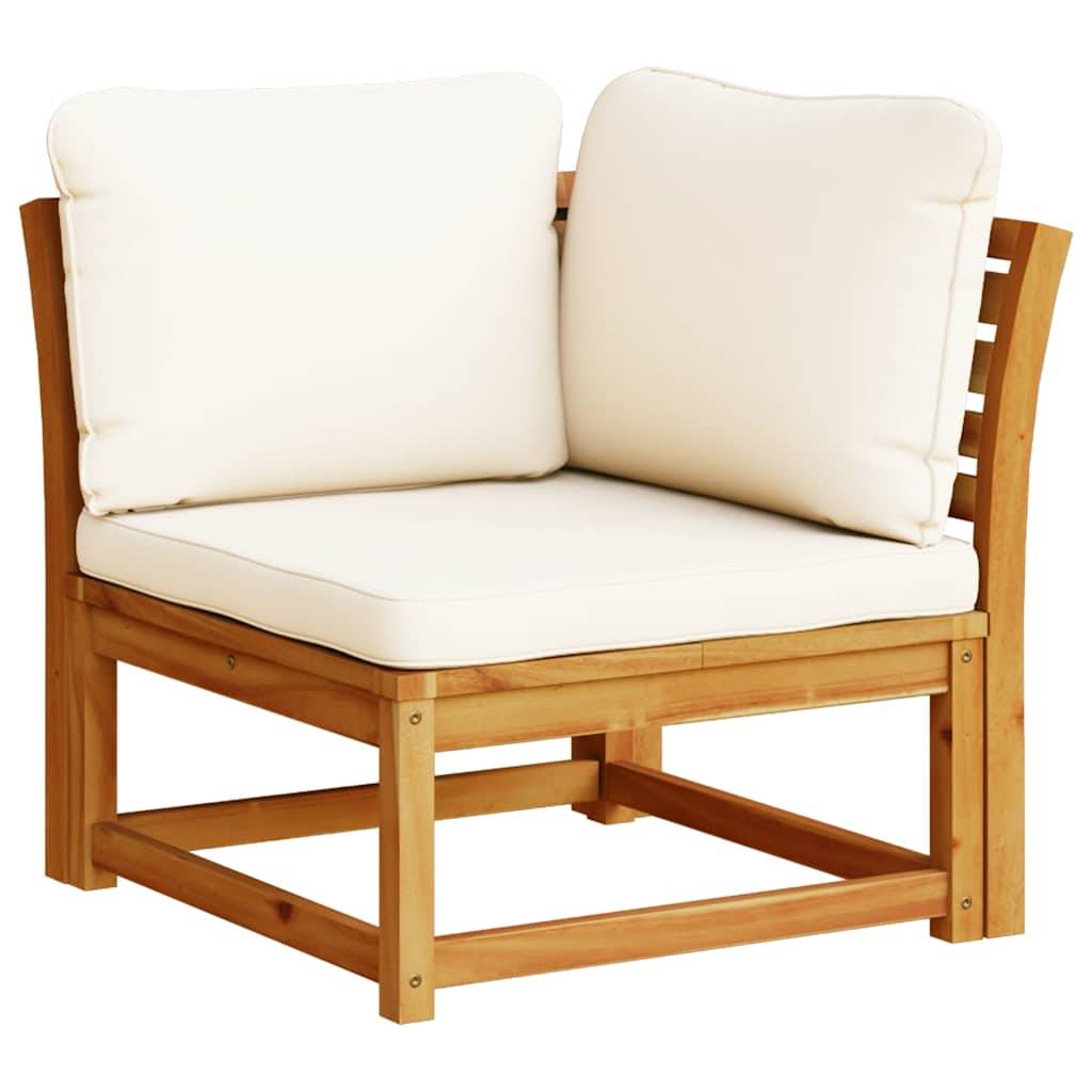 vidaXL Garten-Ecksofa mit Kissen 73x73x65 cm Massivholz Akazie