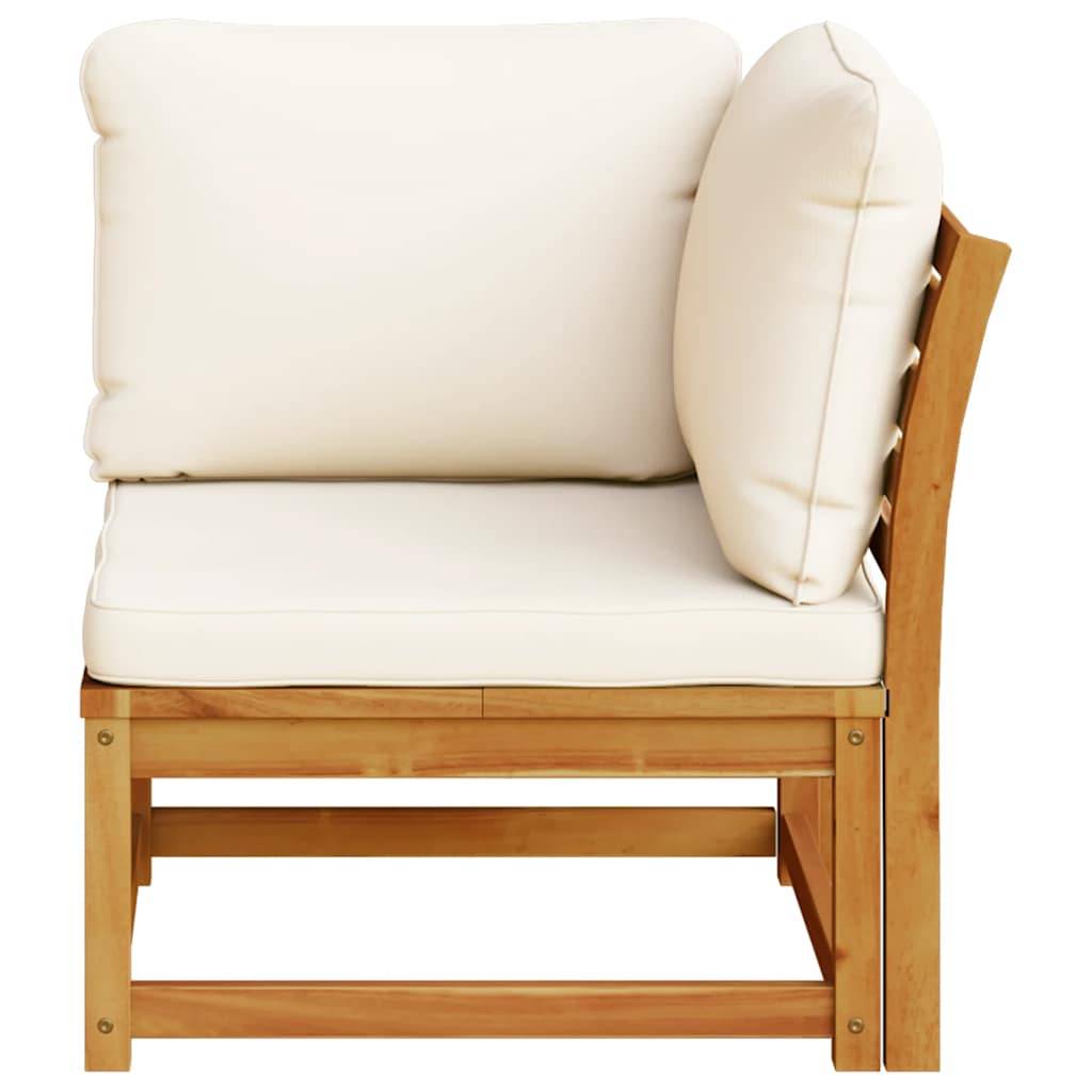 vidaXL Garten-Ecksofa mit Kissen 73x73x65 cm Massivholz Akazie