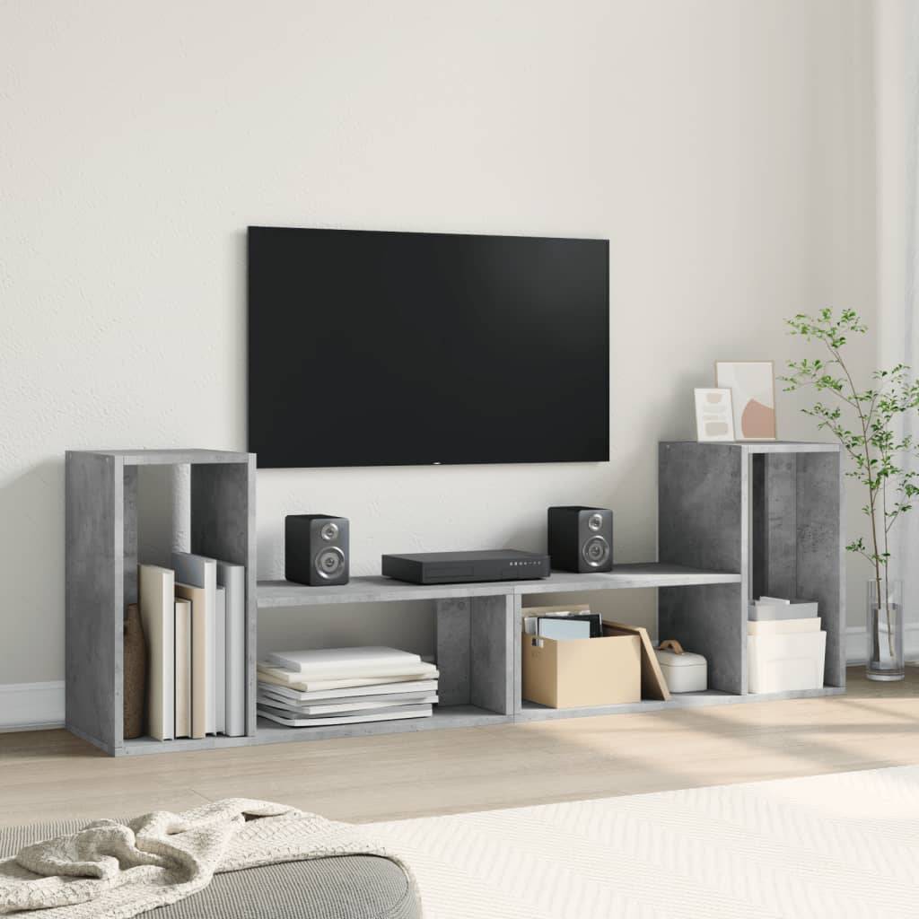 vidaXL TV-Schränke 2 Stk. Betongrau 75x30x50 cm Holzwerkstoff