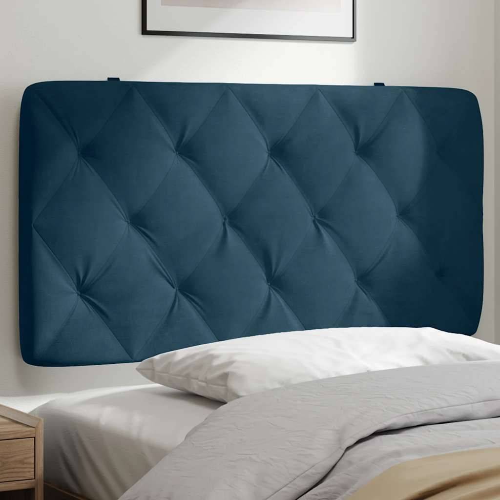 vidaXL Kopfteil-Kissen Blau 100 cm Samt