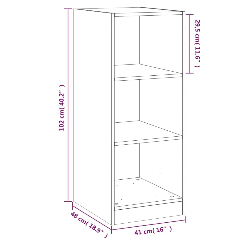 vidaXL Kleiderschrank Räuchereiche 48x41x102 cm Holzwerkstoff