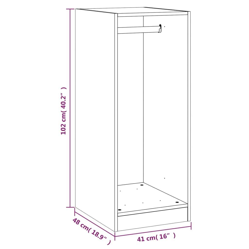 vidaXL Kleiderschrank Sonoma-Eiche 48x41x102 cm Holzwerkstoff