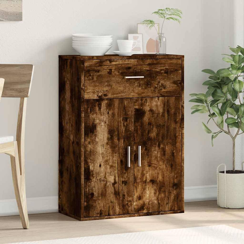 vidaXL Sideboard Räuchereiche 60x30x84 cm Holzwerkstoff