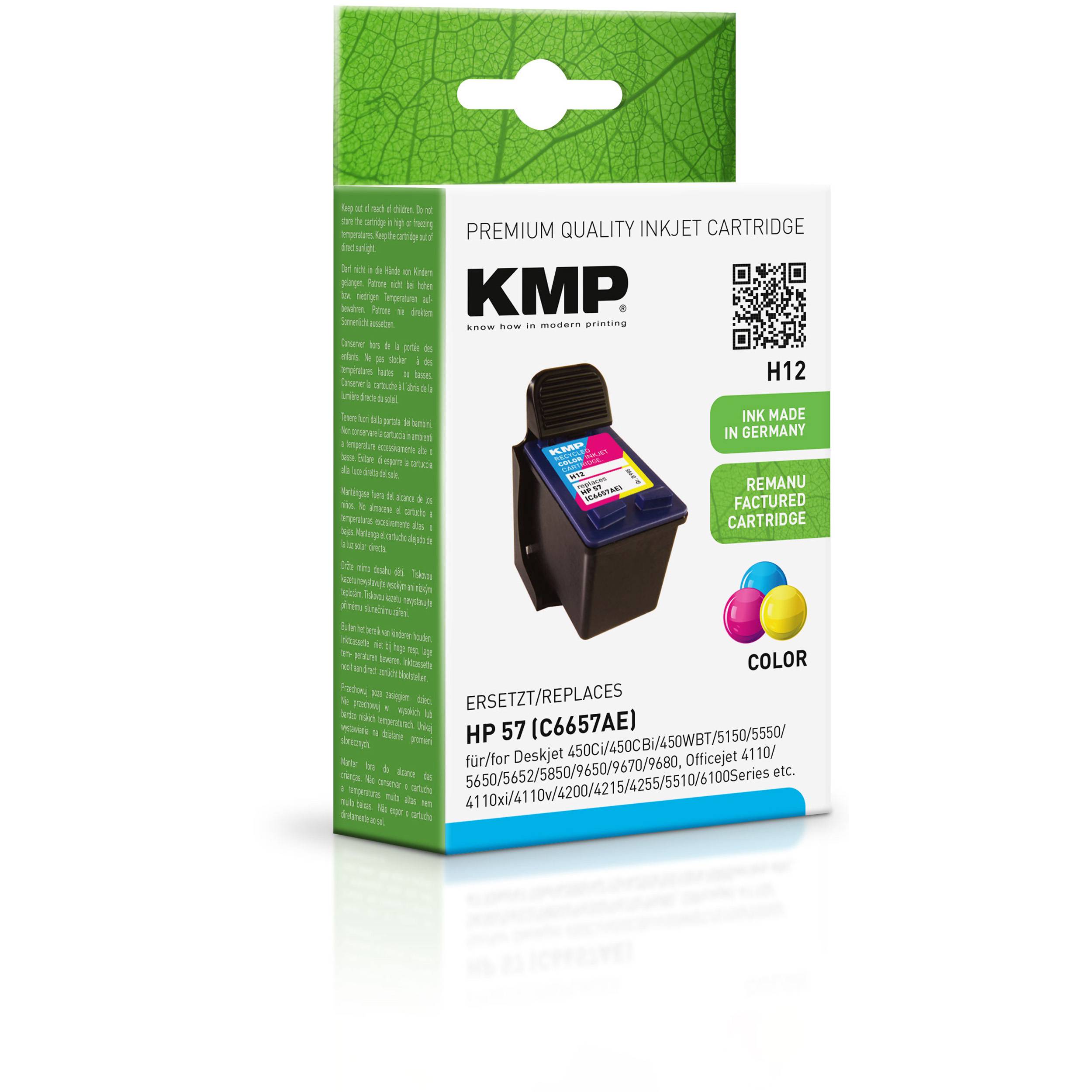 KMP Tintenpatrone für HP 57 C,M,Y (C6657AE) 3-farbig
