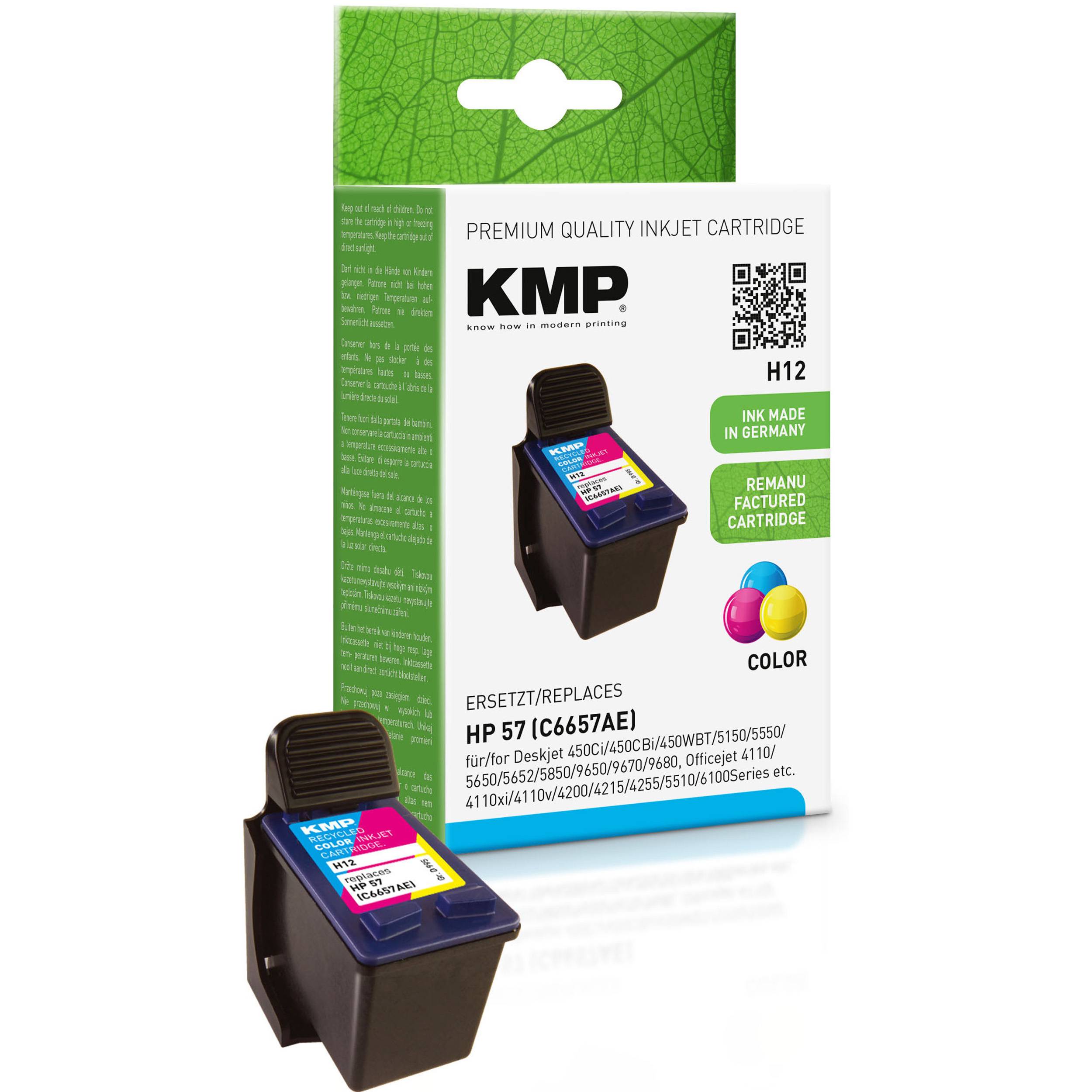 KMP Tintenpatrone für HP 57 C,M,Y (C6657AE) 3-farbig