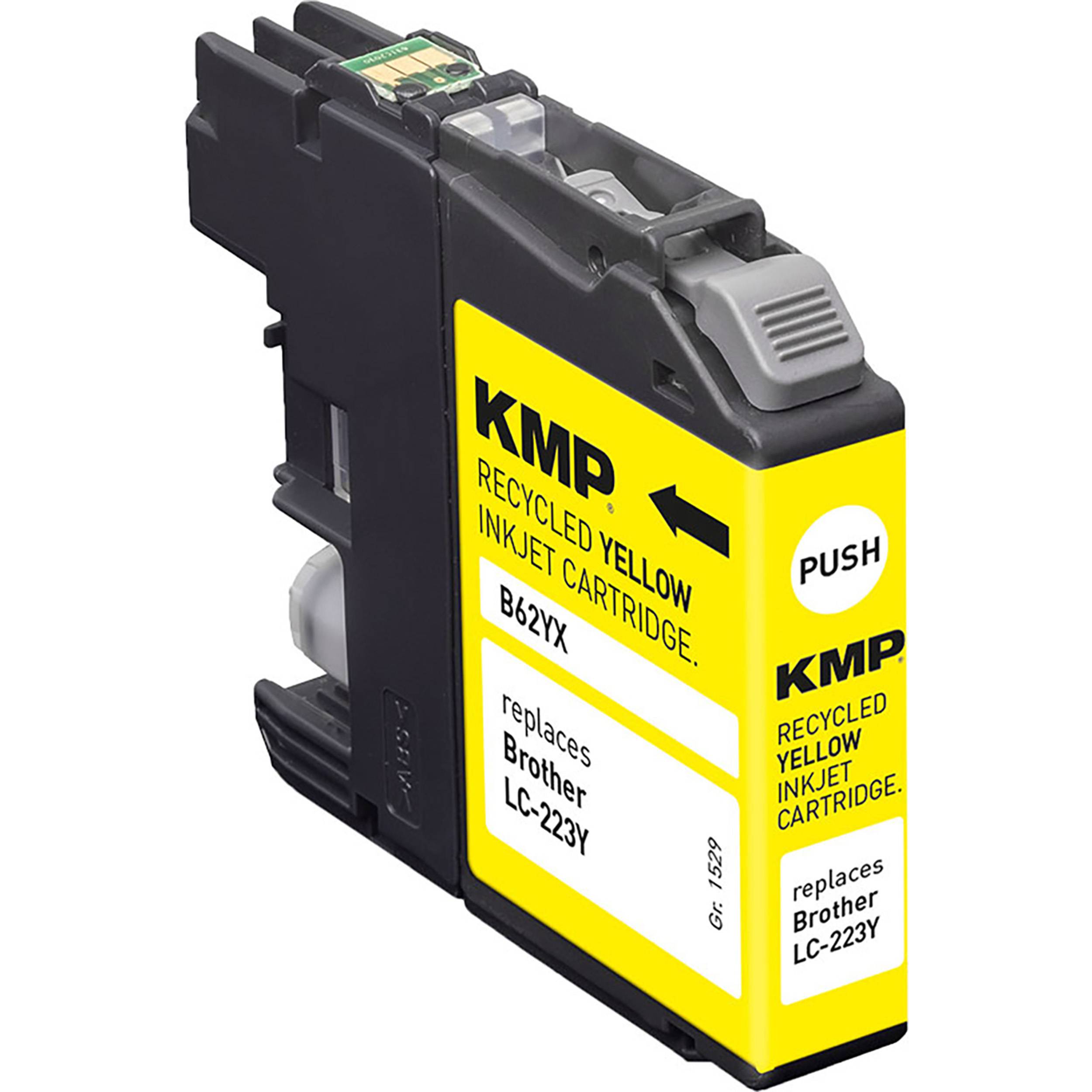 KMP Tintenpatrone für Brother LC223Y Yellow