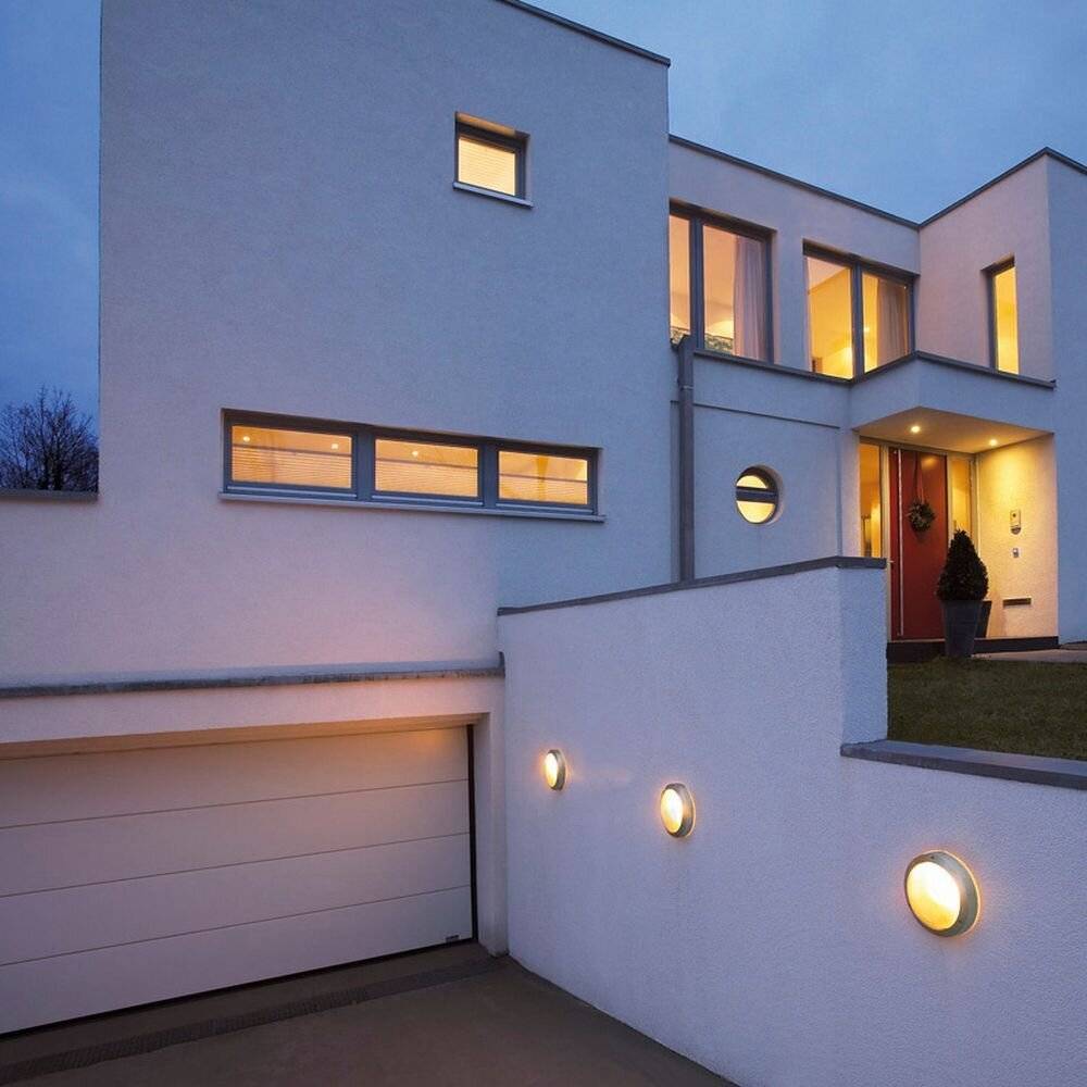 SLV Bulan 229072 Außenwandleuchte Energiesparlampe, LED E14 60 W Silber