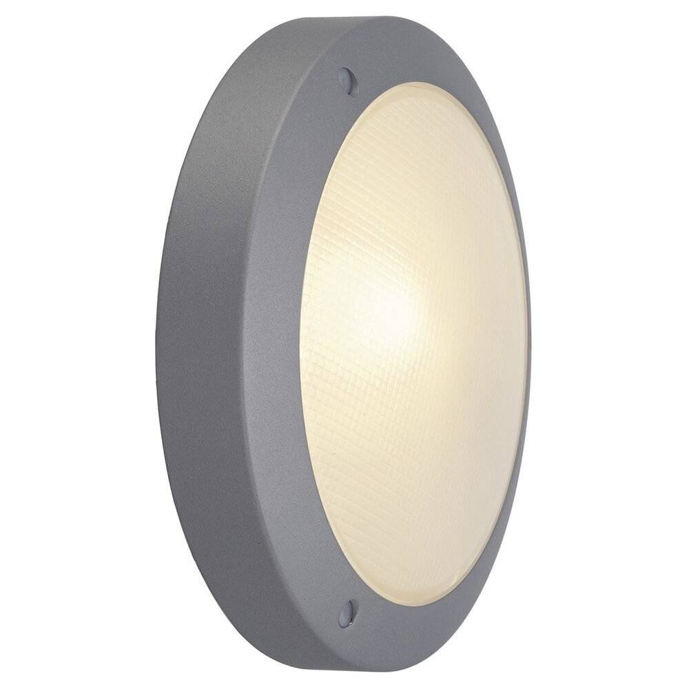 SLV Bulan 229072 Außenwandleuchte Energiesparlampe, LED E14 60 W Silber