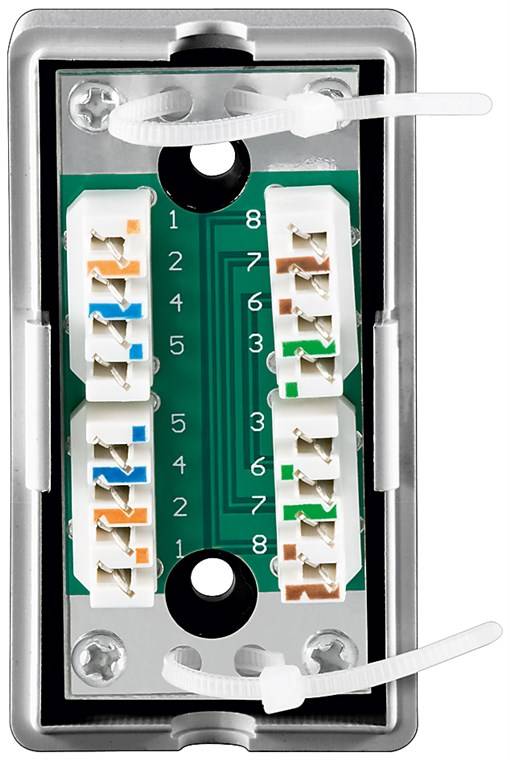 Goobay Netzwerk Verbindungs-/Anschlussbox CAT 5e (100 MHz), STP Zur Verbindung von 2x LAN-Kabeln, geschirmt, Klemmleiste