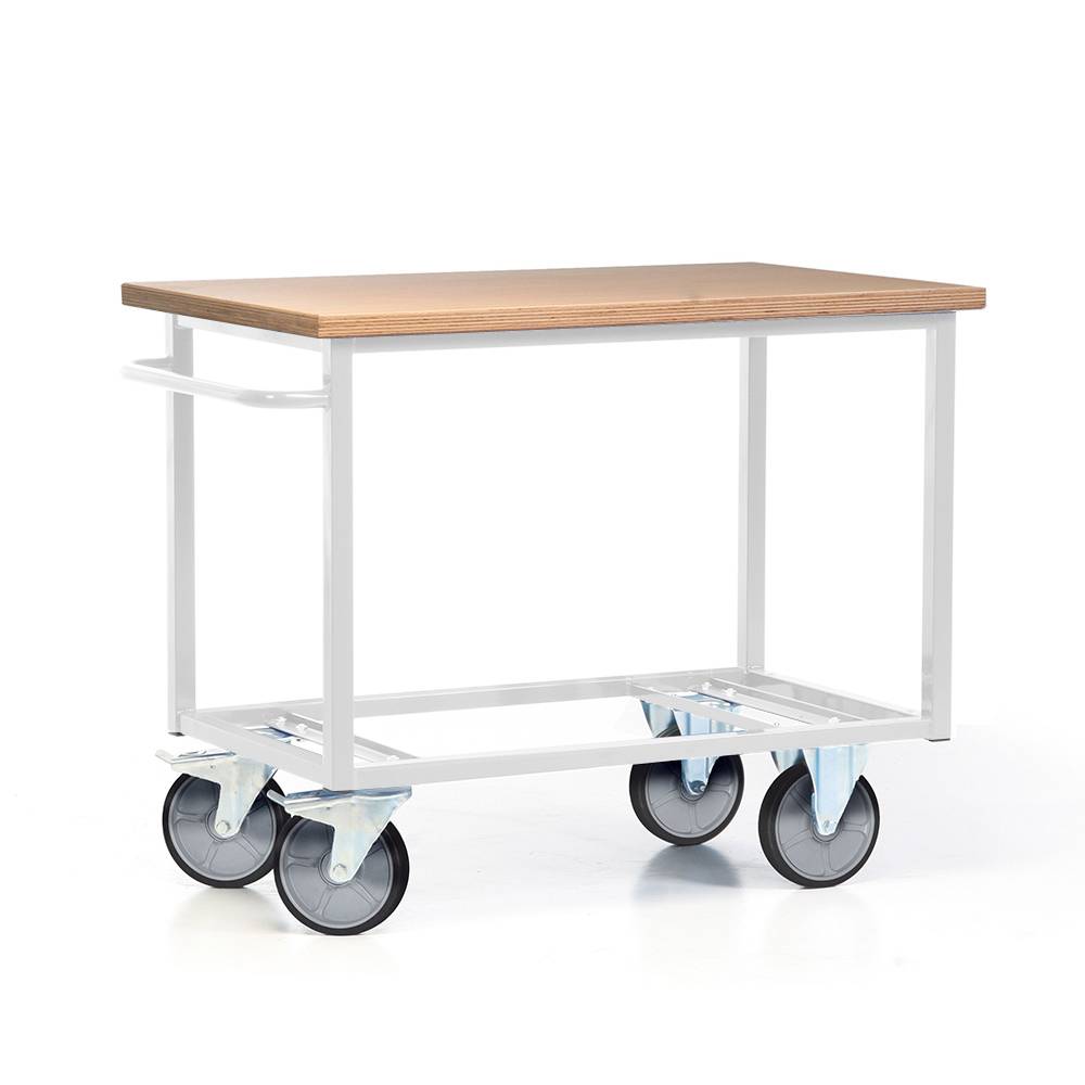 Fahrbare Werkbank Grundmodell A,1130x690x940mm, ohne unteren Fachboden,TPE-Räder 200mm RAL 5010