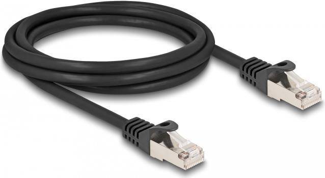 Delock Kabel RJ50 Stecker zu RJ50 Stecker S/FTP 2 m schwarz