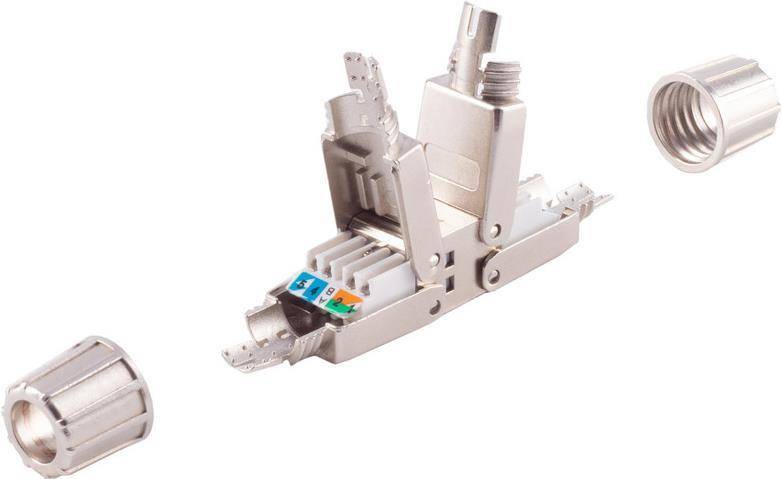 Netzwerkstecker, cat. 6A Tool-less, RJ45 Stecker, werkzeuglos, quick, STP
