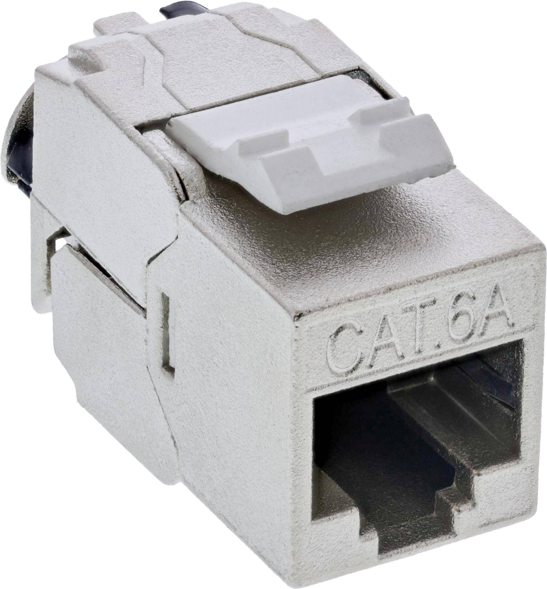 InLine® Keystone RJ45 Buchse Slim, SNAP-In, Cat.6A, integrierter Kabelbinder