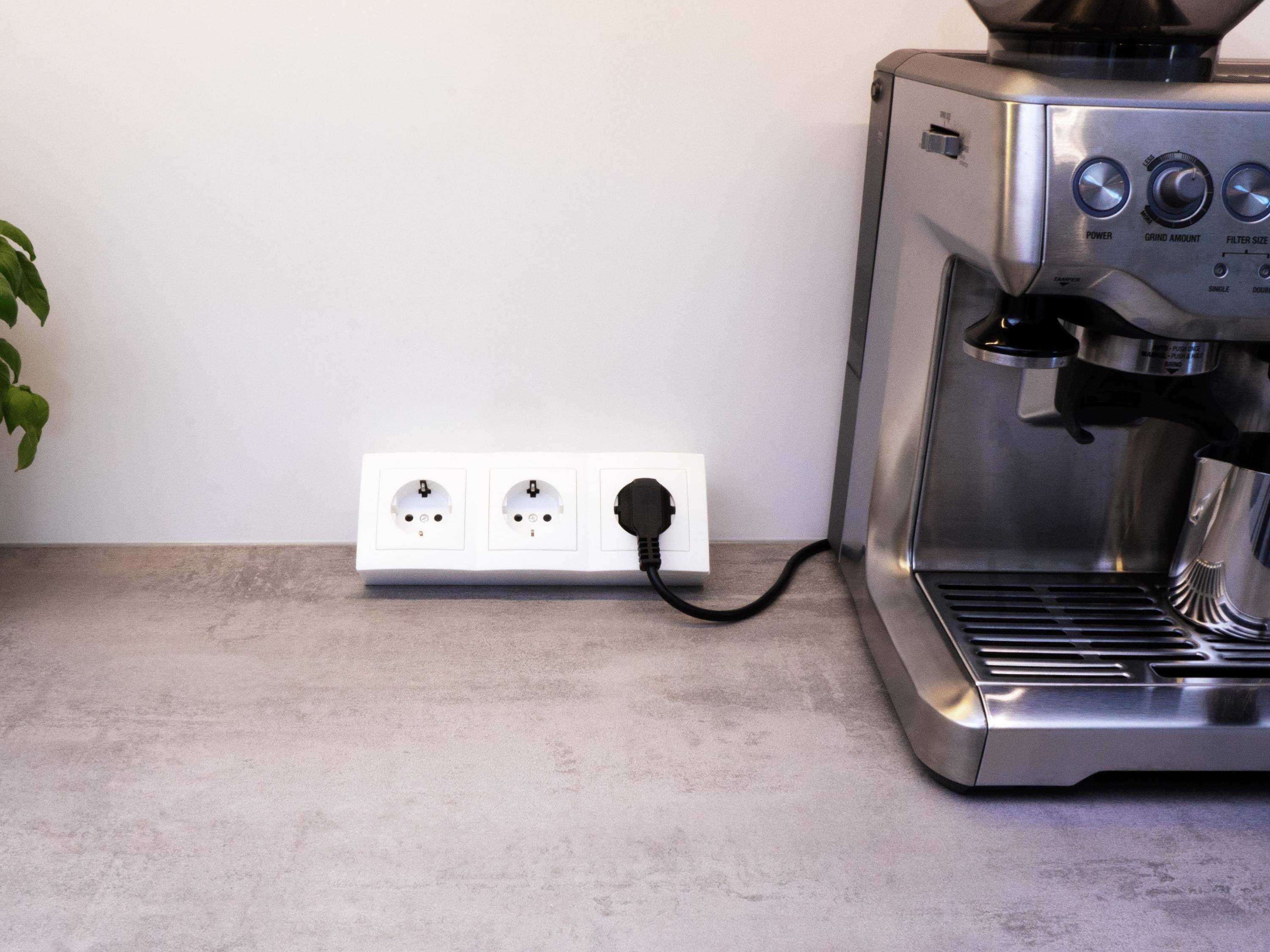 McPower - Steckdosenblock "Flair" 3-fach, 250V/16A, weiß