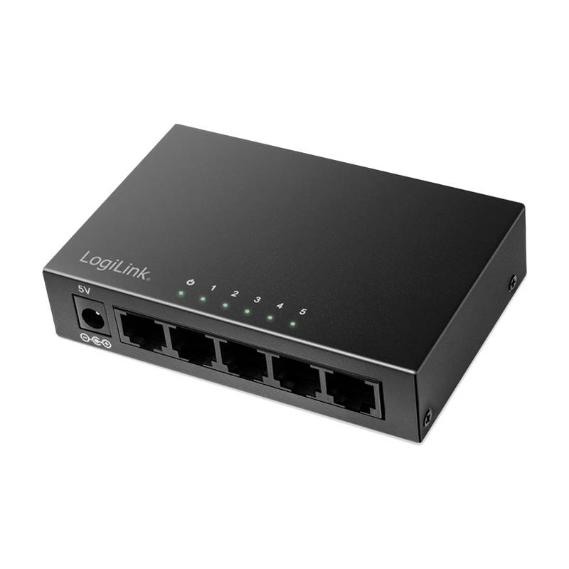 LogiLink Desktop Netzwerk Switch Metallgeh