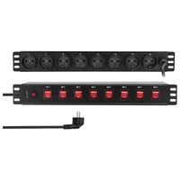 Logilink 19" Steckdosenleiste 8fach, einzeln schaltbar Logilink 19" Steckdosenleiste 8fach, einzeln schaltbar