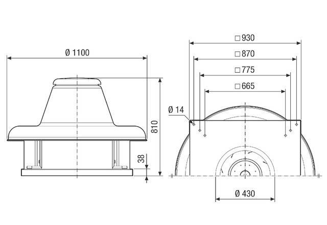 Maico Radial-Dachventilator DRD HT 63/6