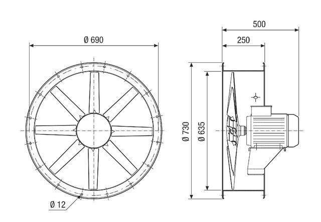 Maico Axial-Rohrventilator DAR 63/4 1,5