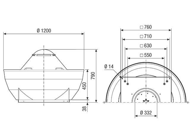 Maico Radial-Dachventilator DRD V 50/4
