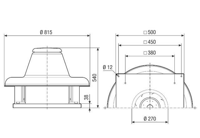 Maico Radial-Dachventilator DRD HT 35/4