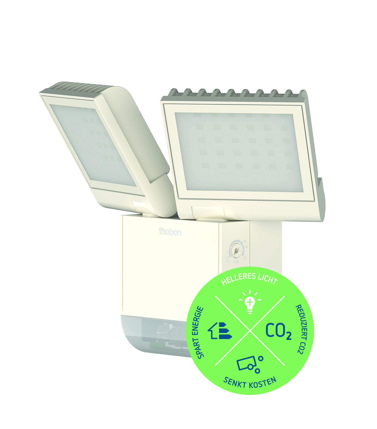 Theben LED-Strahler 17 Watt ws theLeda S17-100 WH