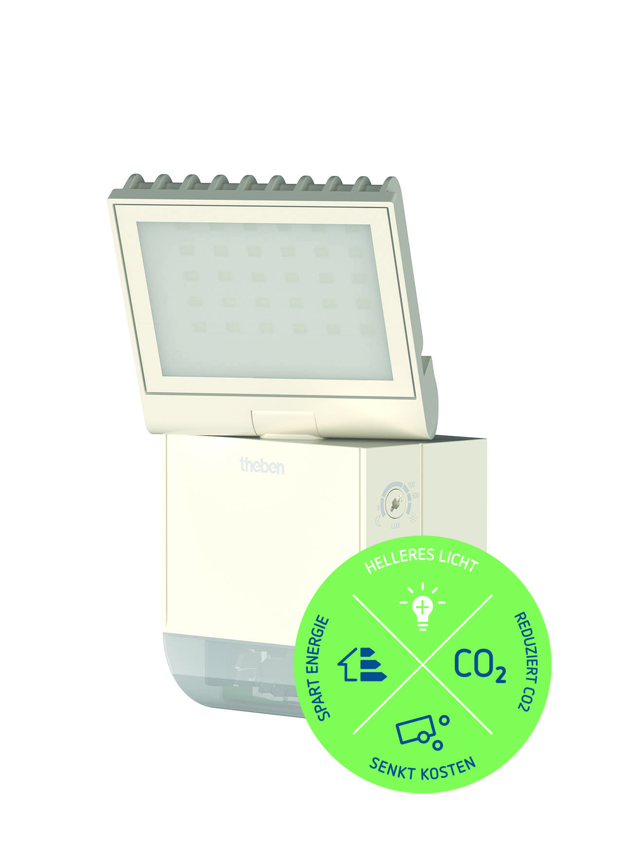 Theben LED-Strahler 8 Watt ws theLeda S8-100 WH