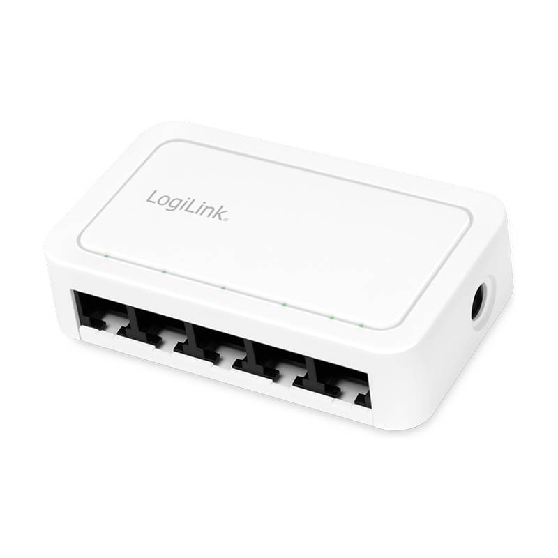 LogiLink Switch 5 Port GB Ethernet 5x10/100/1000 RJ45 Desktop weiß - Switch - 5-Port