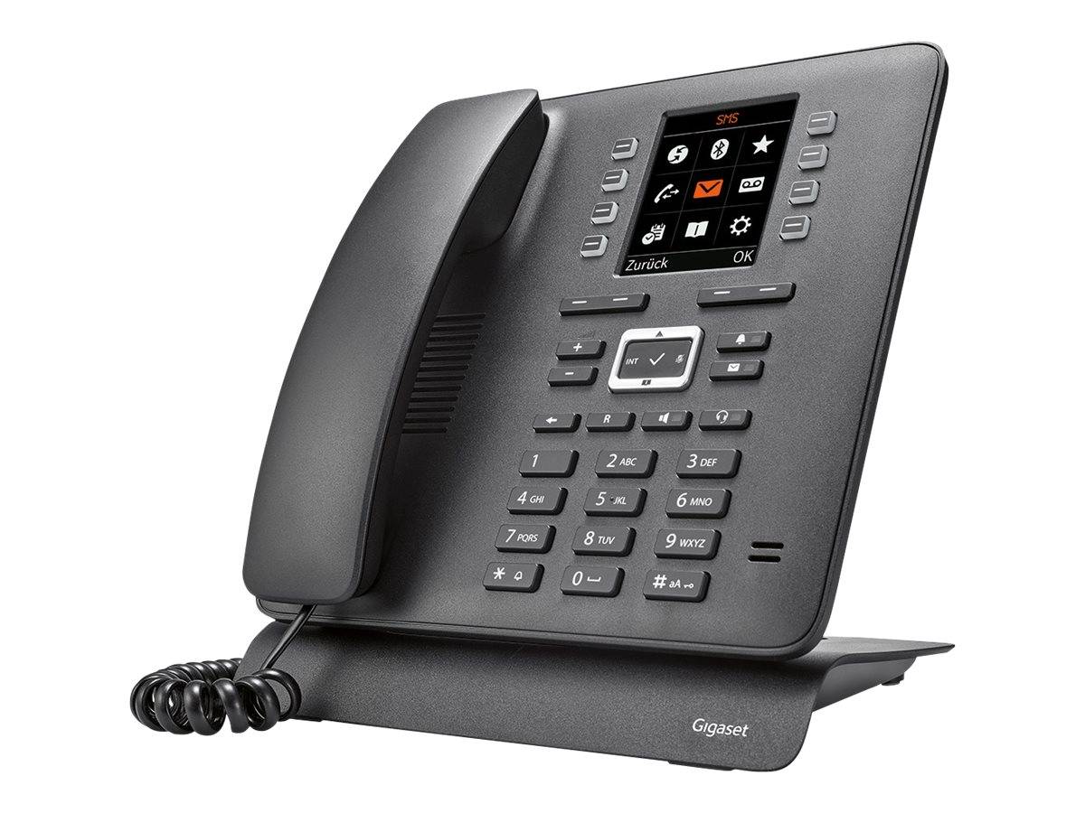 Gigaset T480 HX Schnurloses Telefon VoIP Headsetanschluss, Bluetooth, Freisprechen, Optische Anrufsignalisierung, Wahlwiederholung TFT Schwarz