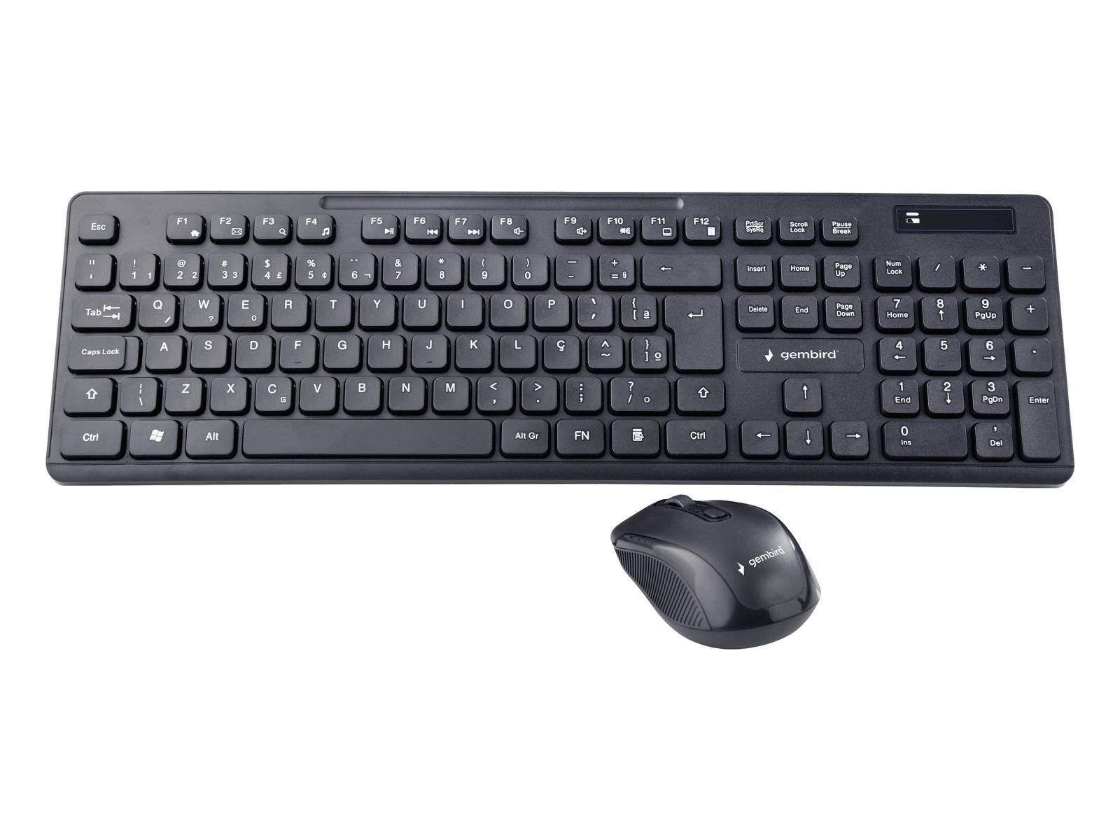 gembird Kabelloses Desktop-Set schwarz US-Layout