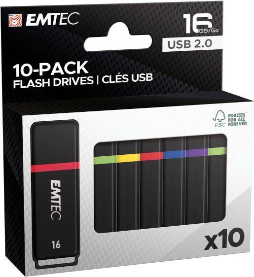 EMTEC K100 - USB-Flash-Laufwerk - 16 GB - USB 2.0 (Packung mit 10)
