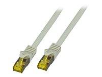 RJ45 Patchkabel Cat.6A S/FTP LSZH -- Cat.7 Rohkabel grau 10m