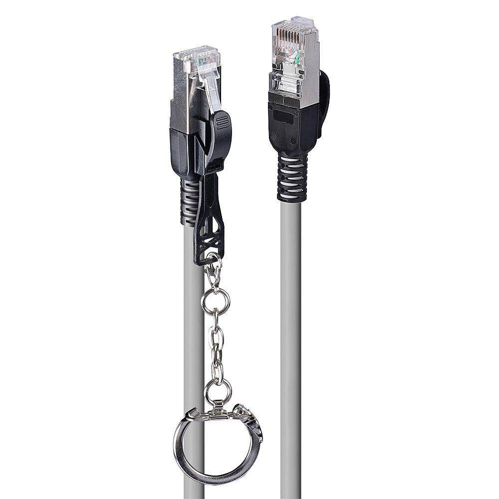 LINDY Patchkabel Cat.6A S/FTP grau 5m verriegelbar Multimedia-Technik Cat6
