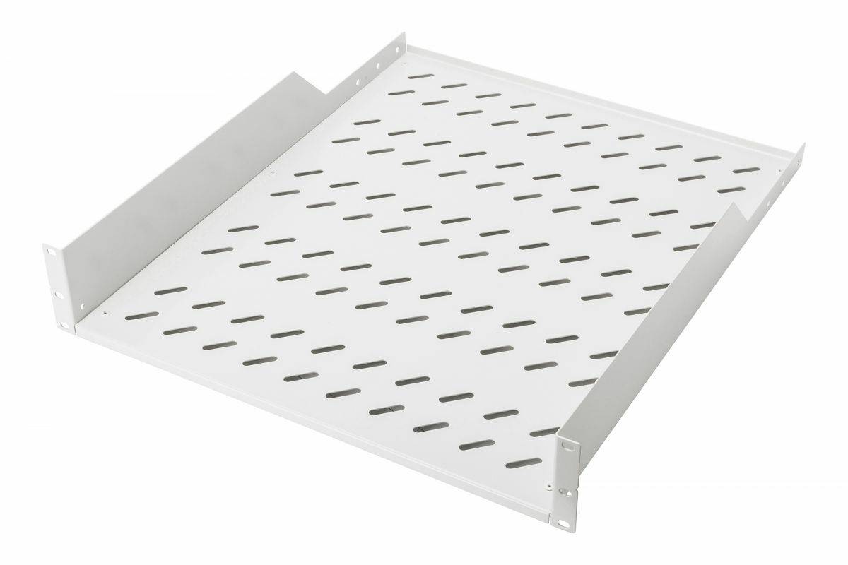 19" Fachboden fest für Serverschränke 80cm 2U grau