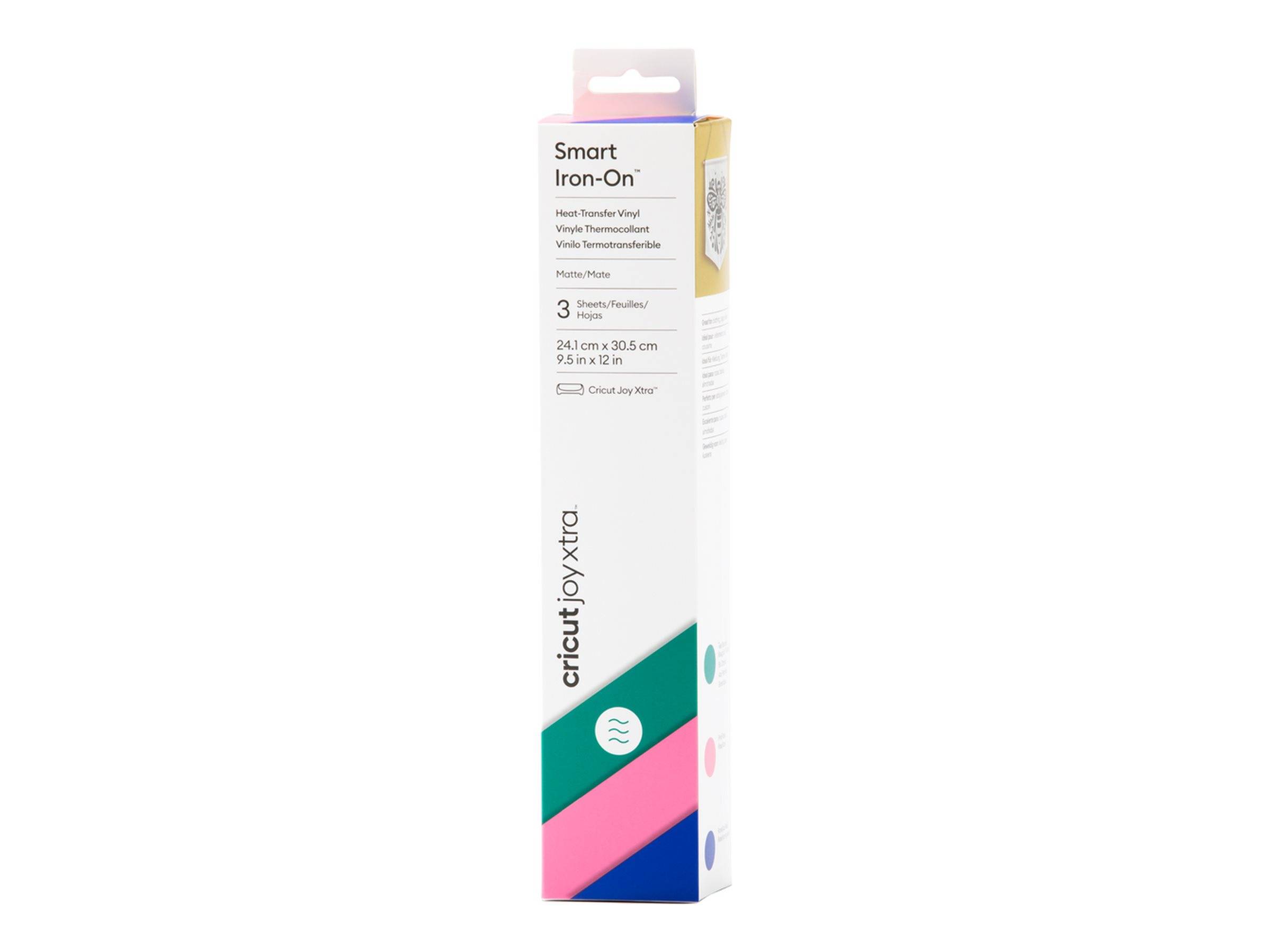 cricutÃ¢ÂÂ¢ Joy Xtra Smart Iron-On Hibiskus-Muster AufbÃÂ¼gelfolie farbsortiert 24,1 x 30,5 cm, 3 St.