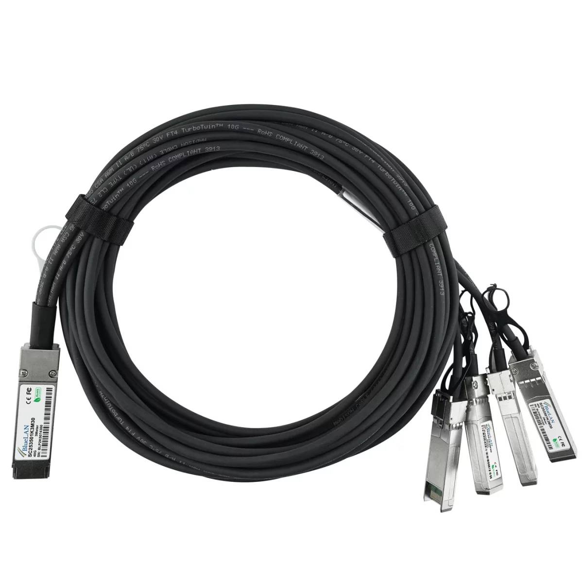 BLUEOPTICS - EMC DAC-Q28-4S28-25G-2M kompatibles BlueLAN QSFP28 DAC SC282701L2M26