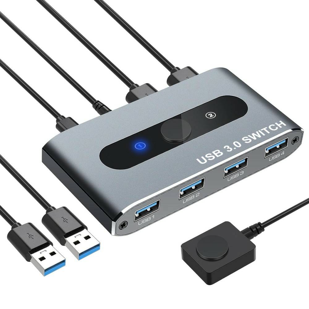 EFB-Elektronik IUSB-SW3024, Techly USB 3.0 Switch 2 PC Eingänge 4 PC Ausgänge