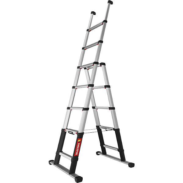 Teleskop-Mehrzweckleiter COMBI LINE 80 mm Stufentiefe 7 Stufen max. Arbeitshöhe 31 m. Telesteps 79137949