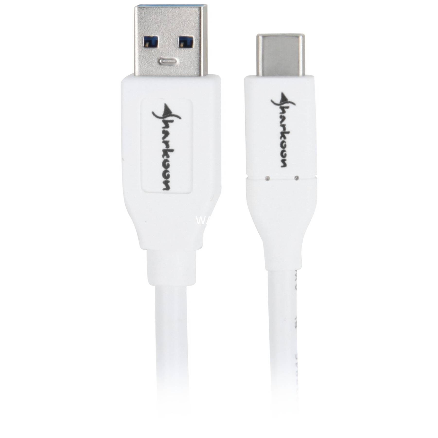 Sharkoon USB 3.2 Gen 2 Kabel USB-A Stecker> USB-C Stecker WEISS - Kabel - Digital/Daten