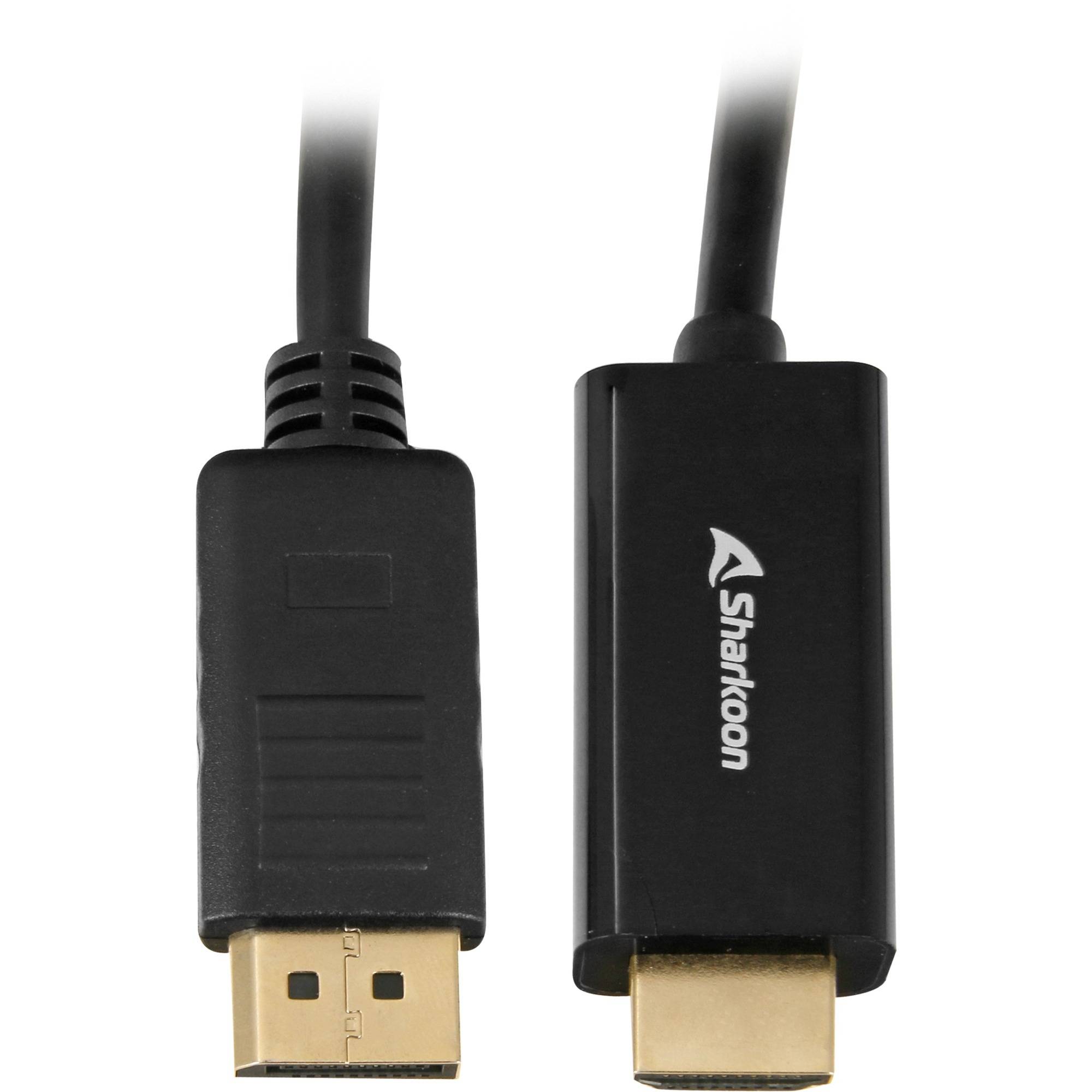 Sharkoon Adapterkabel Displayport 1.2> HDMI 4K schwarz - Digital/Display/Video