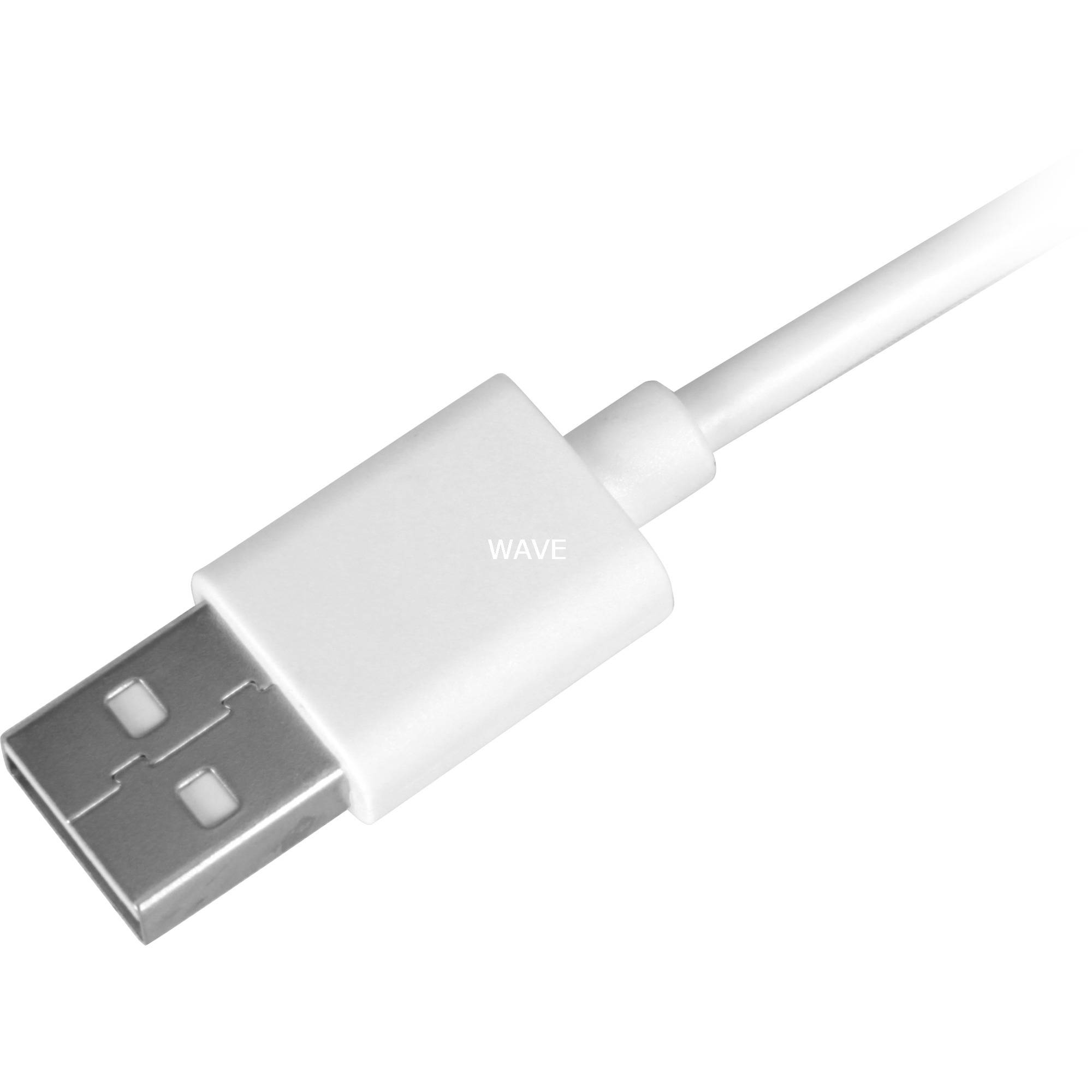 Sharkoon USB 2.0 Kabel USB-A Stecker> USB-C WEISS - Kabel - Digital/Daten