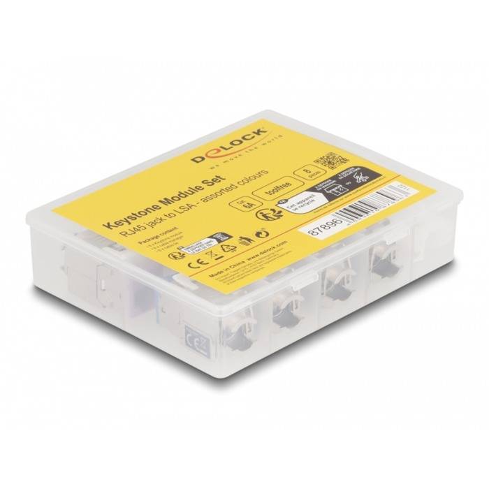 Delock Keystonemodul RJ45 Buchse zu LSA Cat.6A werkzeugfrei