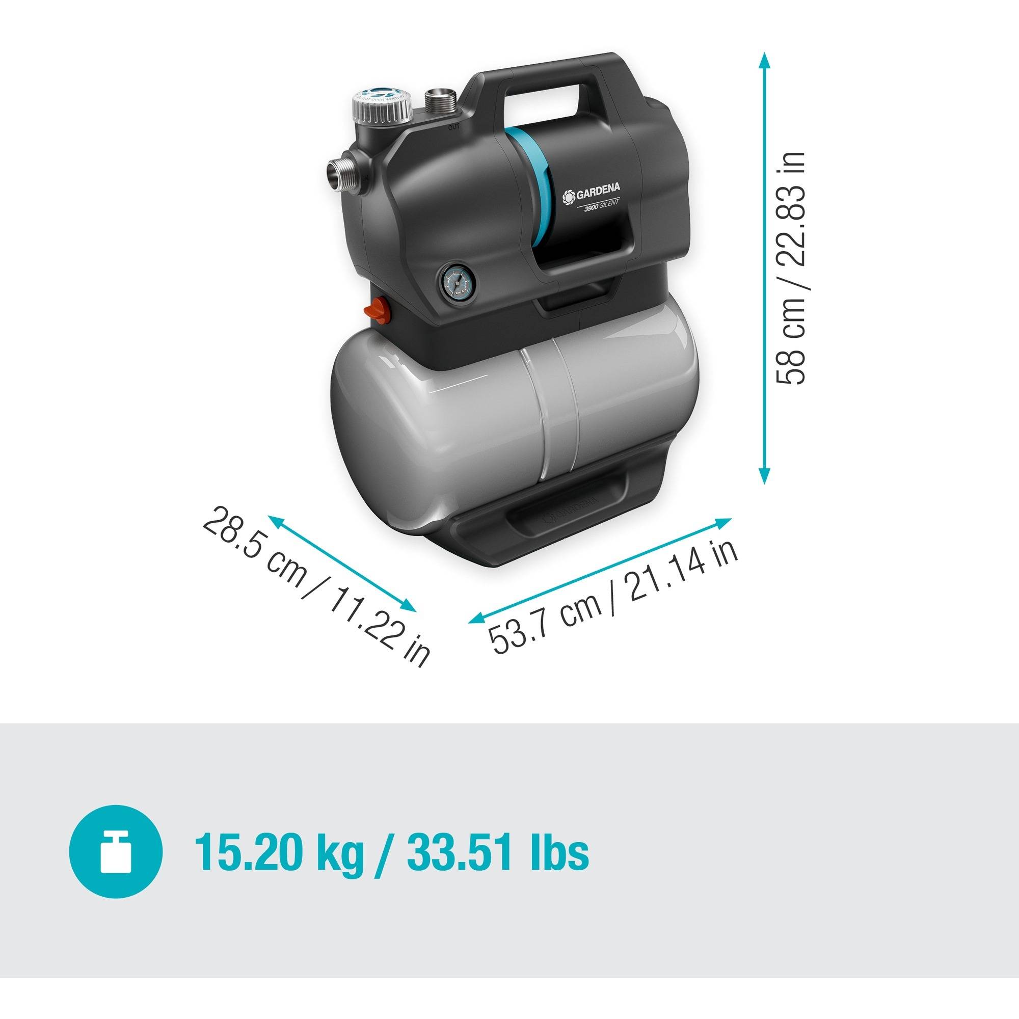 GARDENA 09066-20 Hauswasserwerk 3900 Silent