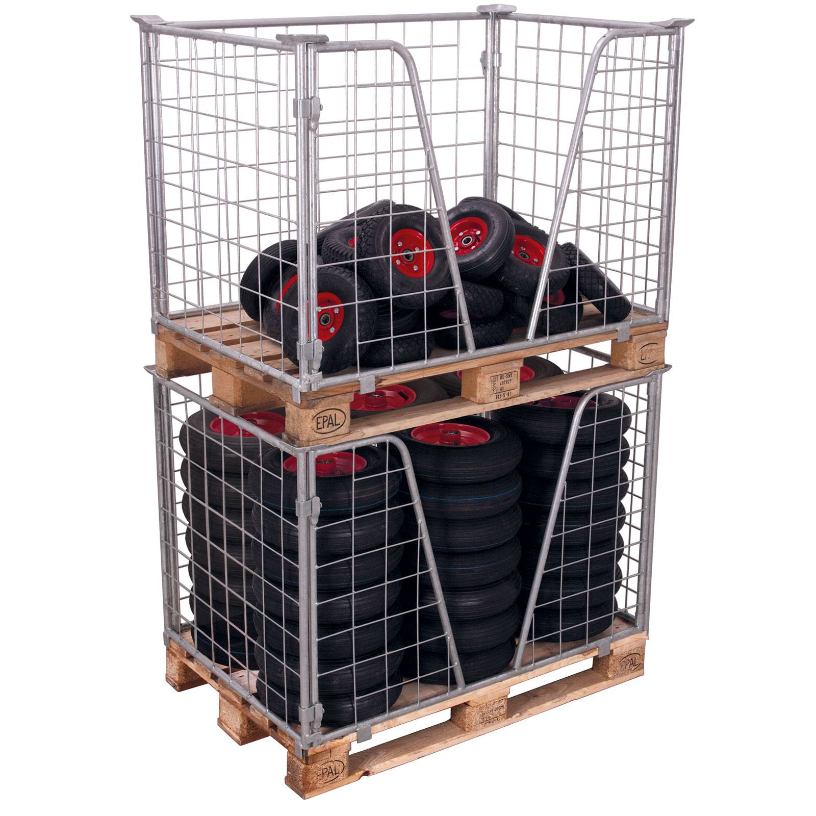 VARIOfit Palettenaufsatz Typ 63 aus verzinktem Stahl 1200x800mm Maße, 800mm Höhe