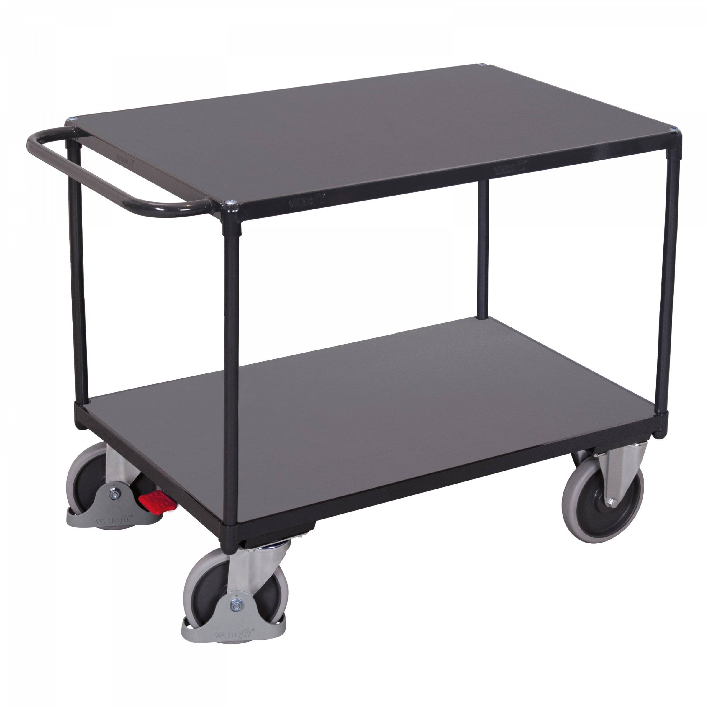 Cordes Schwerer Tischwagen mit 2 Ladeflächen, RAL 7016