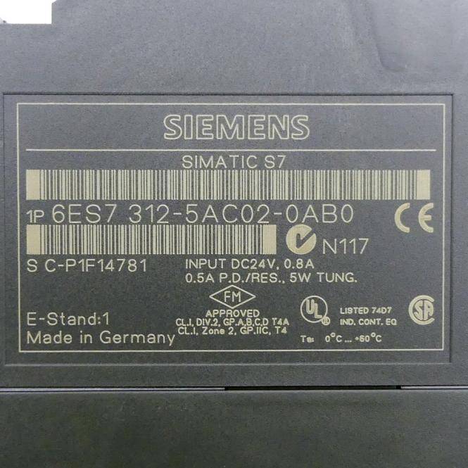 Siemens SIMATIC S7-300 CPU312 IFM (6ES7 312-5AC02-0AB0)