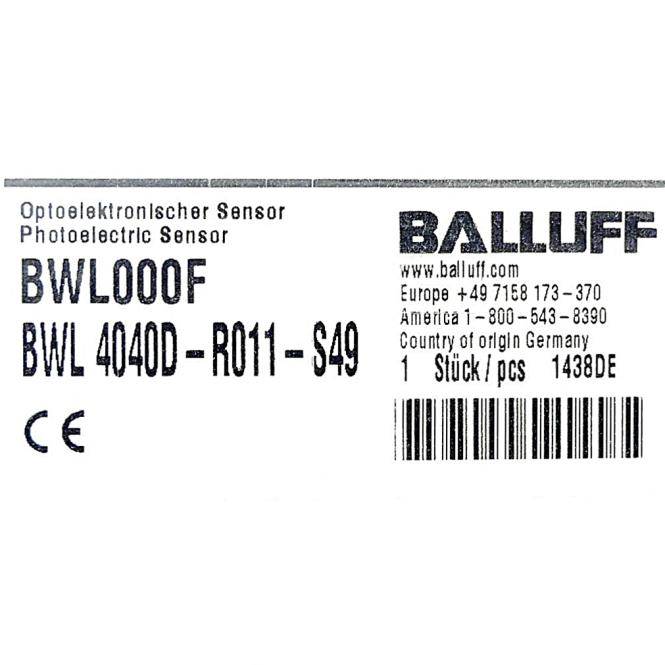BALLUFF Winkellichtschranke BWL000F (BWL 4040D-R011-S49)