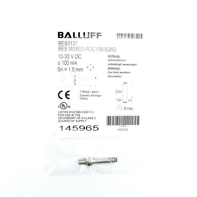 BALLUFF Sensor Induktiv BES0137 (BES M05ED-POC15B-S26G)