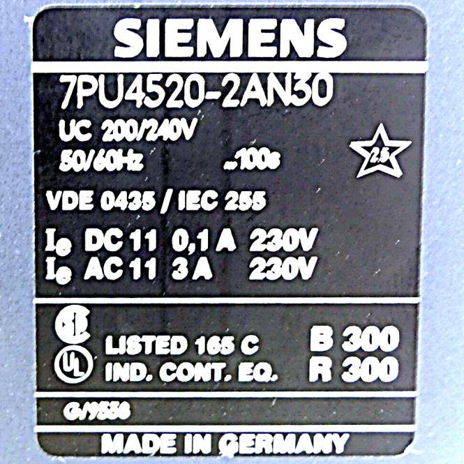 Siemens 2 Pieces Zeitrelais 7PU 7PU45 20-2AN30 (7PU45 20-2AN30)