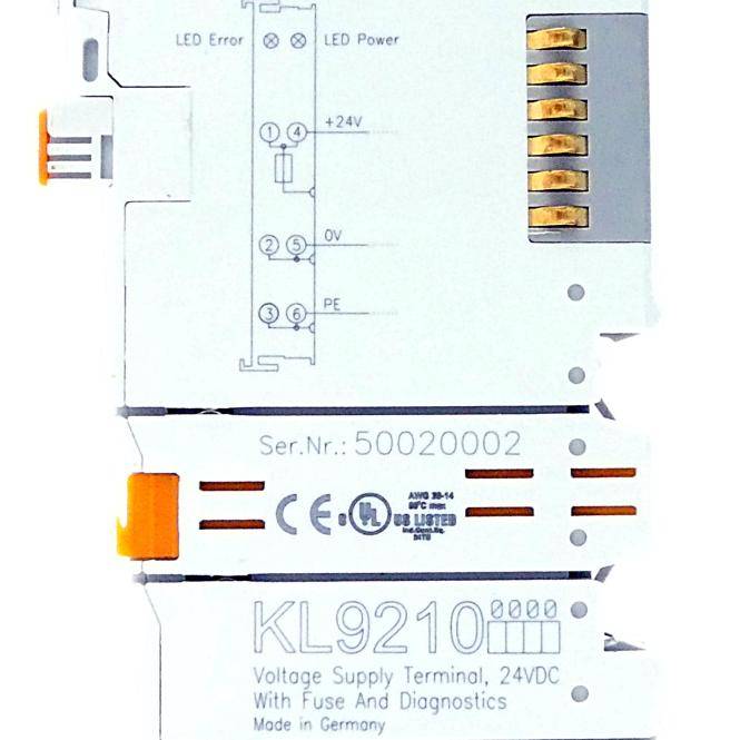 BECKHOFF Potenzialeinspeiseklemme (KL9210)