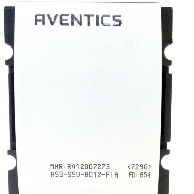 Aventics - R412007273 - Aventics Pneumatikventil AS3-SSV-G012-FIA | R412007273